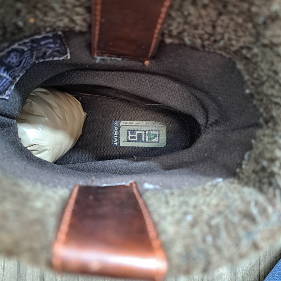 Ariat Fur Lined Western Boots In Women's Size 8 B Brown Leather Comfort Boots - Picture 7 of 8